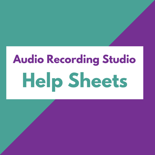 Audio Recording Studio Help Sheets