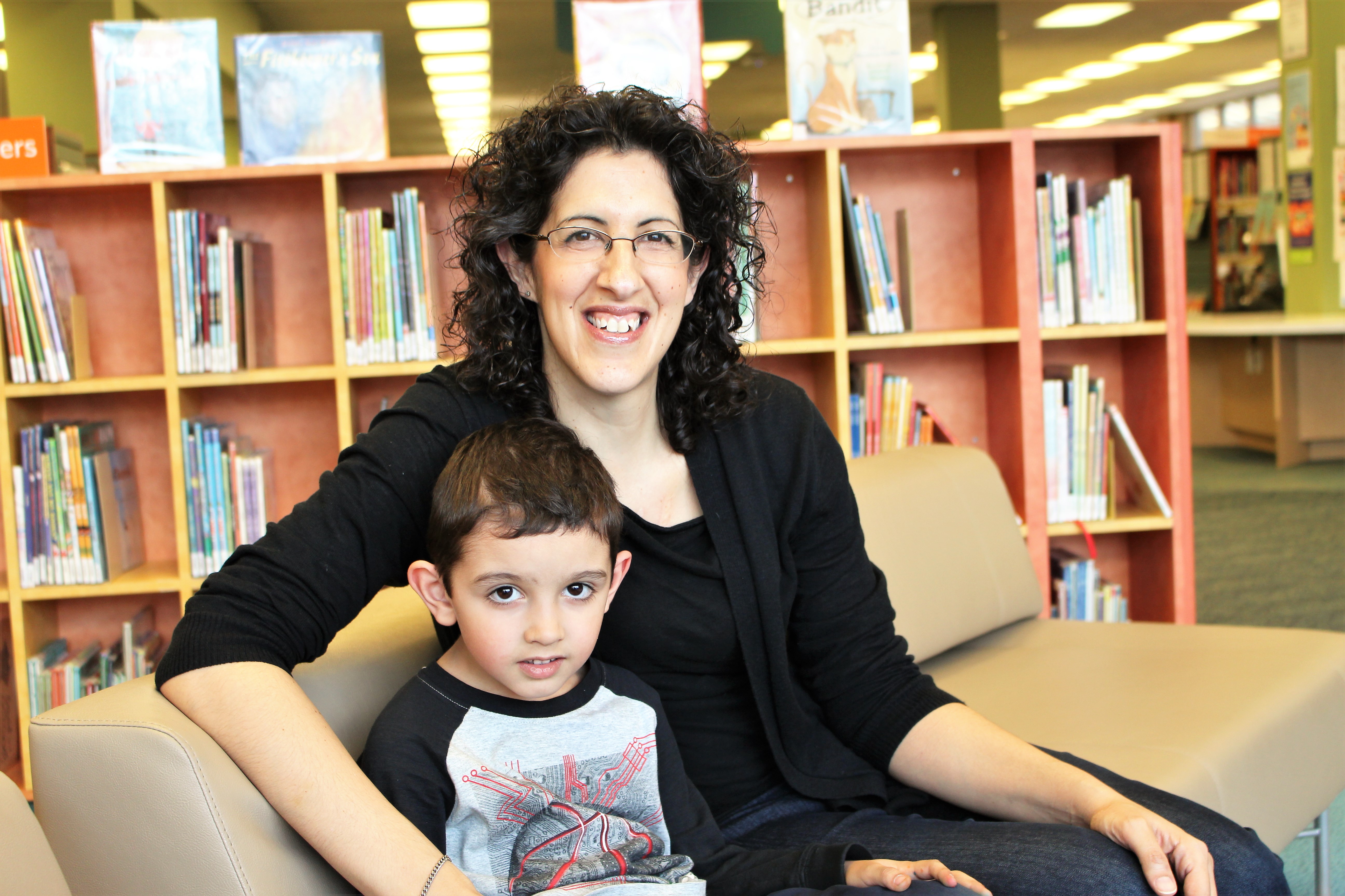 Andrea and Anthony at the library.